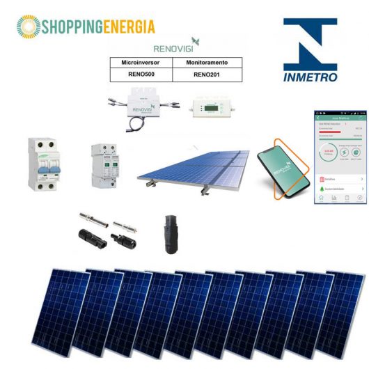 Kit Microinversor Solar Renovigi 3,30kWp (10p) – Gera em torno de 357,90 kWh por Mês