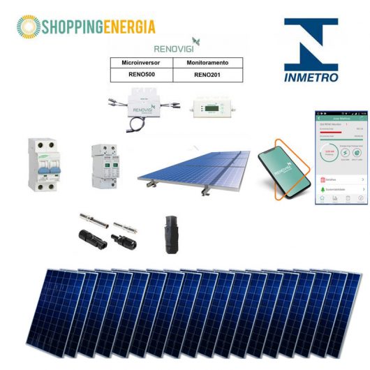 Kit Microinversor Solar Renovigi 5,94kWp (18p) – Gera em torno de 644,25 kWh por Mês