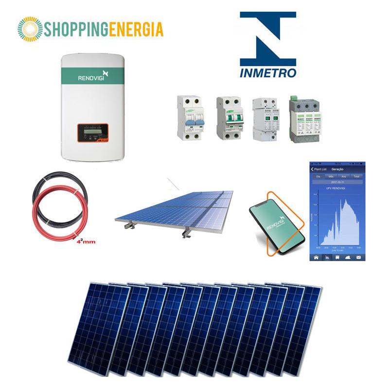 kitinversor12p Kit Inversor Solar Renovigi 4,76kWp (14p) – Gera em torno de 501,08 kWh por Mês