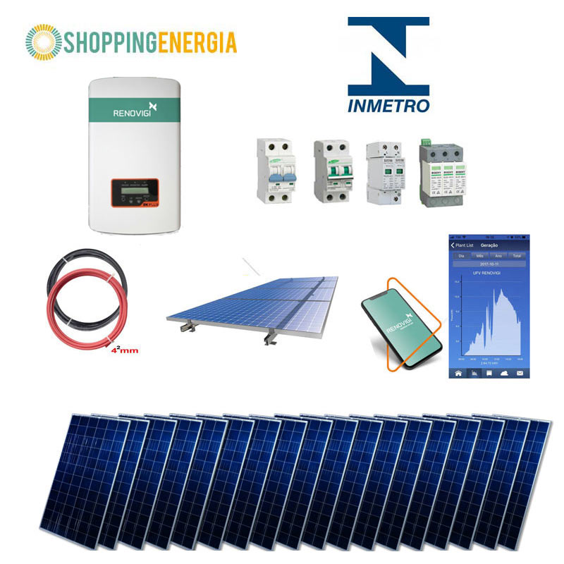 kitinversor18p Kit Inversor Solar Renovigi 6,12kWp (18p) – Gera em torno de 644,25 kWh por Mês