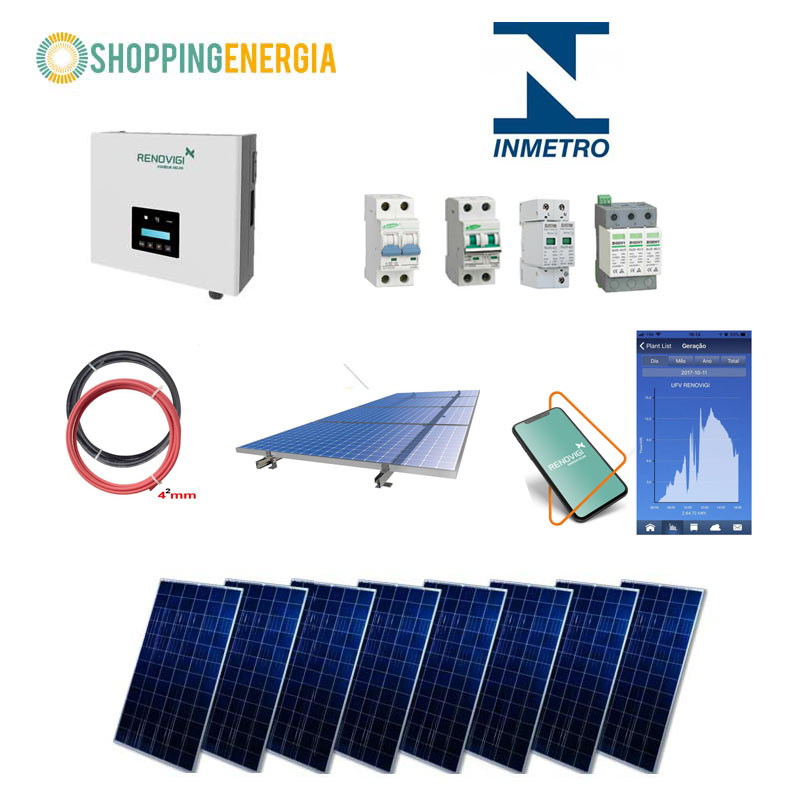 kitinversor8p Kit Inversor Solar Renovigi 2,72 kWp (8p) – Gera em torno de 286,35 kWh por Mês